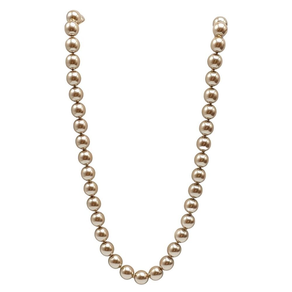 Joan Rivers Beige Faux Pearl Beaded Necklace With Lobster Clasp 29 in